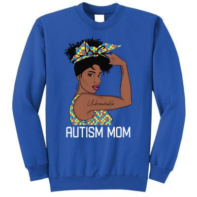 Autism Awareness Strong Mom Afro Mother Black Meaningful Gift Sweatshirt