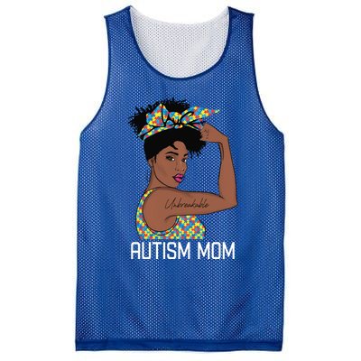 Autism Awareness Strong Mom Afro Mother Black Meaningful Gift Mesh Reversible Basketball Jersey Tank