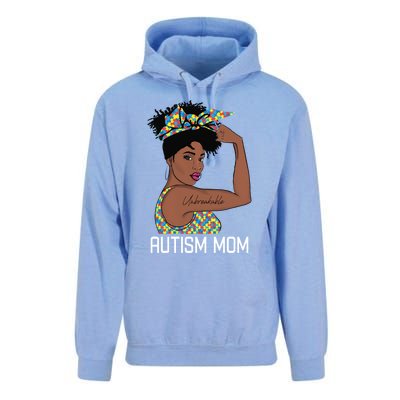 Autism Awareness Strong Mom Afro Mother Black Meaningful Gift Unisex Surf Hoodie