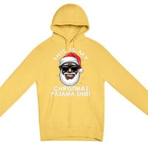 African American Santa Claus Christmas Pajamawo Premium Pullover Hoodie