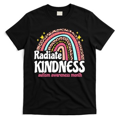 Autism Awareness special ed teacher radiate kindness rainbow T-Shirt