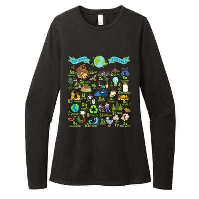 Alphabet ABCs Save Planet Earth Day Teacher Womens CVC Long Sleeve Shirt