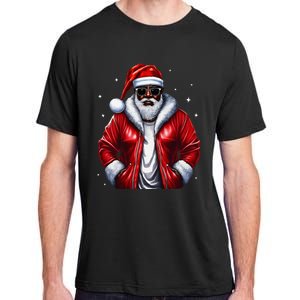 African American Santa Christmas Pajama Cool Black Xmas Adult ChromaSoft Performance T-Shirt