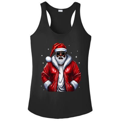 African American Santa Christmas Pajama Cool Black Xmas Ladies PosiCharge Competitor Racerback Tank