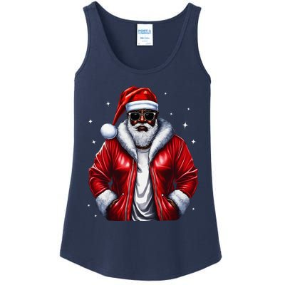 African American Santa Christmas Pajama Cool Black Xmas Ladies Essential Tank