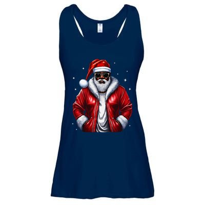 African American Santa Christmas Pajama Cool Black Xmas Ladies Essential Flowy Tank