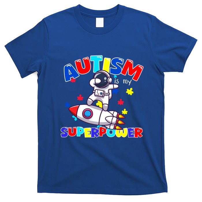 Autism Awareness Superpower Astronaut Lover Empowert Gift T-Shirt