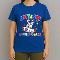 Autism Awareness Superpower Astronaut Lover Empowert Gift T-Shirt