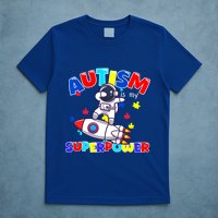 Autism Awareness Superpower Astronaut Lover Empowert Gift T-Shirt