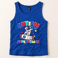 Autism Awareness Superpower Astronaut Lover Empowert Gift Tank Top