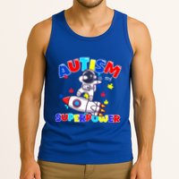 Autism Awareness Superpower Astronaut Lover Empowert Gift Tank Top