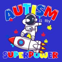 Autism Awareness Superpower Astronaut Lover Empowert Gift Tank Top