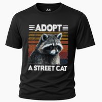 Adopt A S.T.R.E.E.T Cat Watercolor Raccoon Cooling Performance Crew T-Shirt