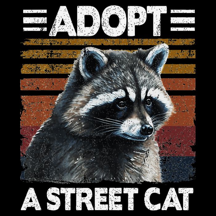 Adopt A S.T.R.E.E.T Cat Watercolor Raccoon Cooling Performance Crew T-Shirt