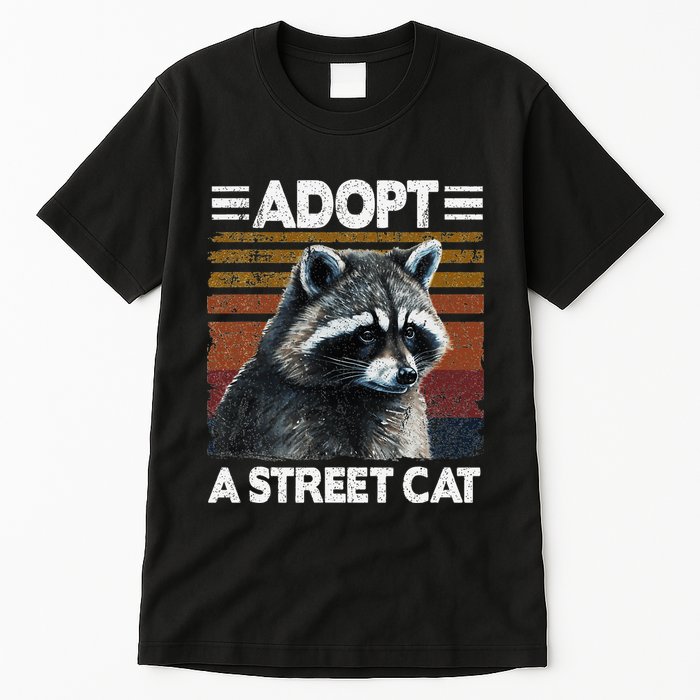 Adopt A S.T.R.E.E.T Cat Watercolor Raccoon Tall T-Shirt