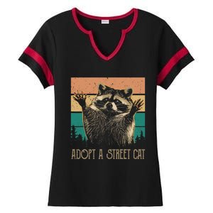 Adopt A S.T.R.E.E.T Cat Classic Arts Possum Raccoons Lover Animal Ladies Halftime Notch Neck Tee