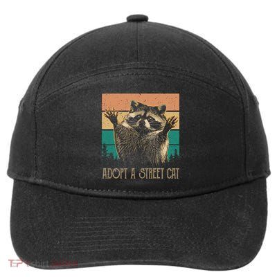 Adopt A S.T.R.E.E.T Cat Classic Arts Possum Raccoons Lover Animal 7-Panel Snapback Hat
