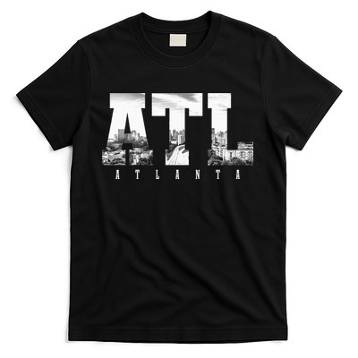ATL Atlanta Skyline Pride Black & White Vintage Georgia T-Shirt
