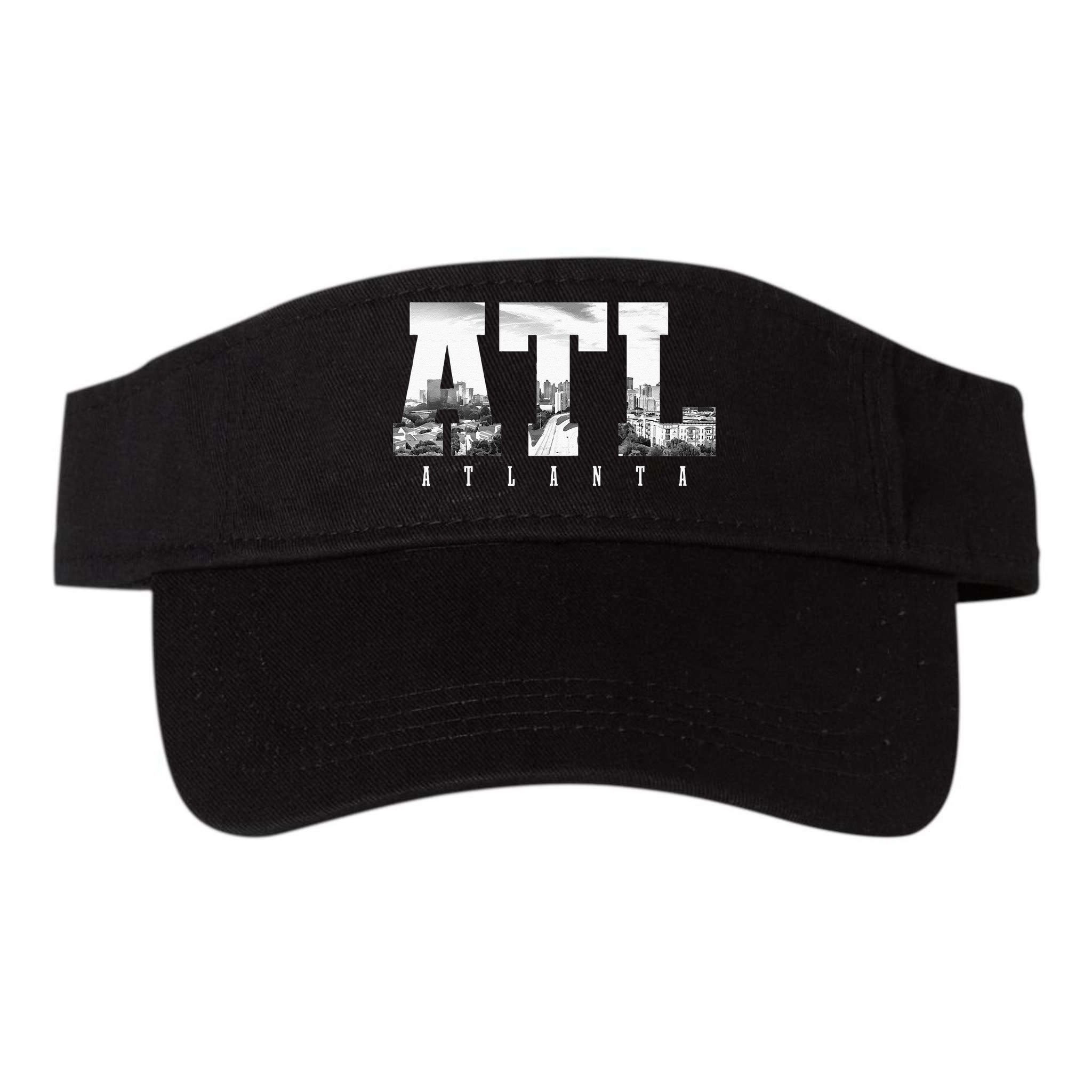 ATL Atlanta Skyline Pride Black & White Vintage Georgia Visor