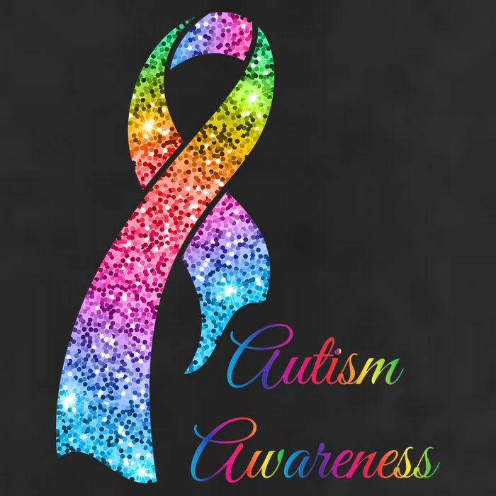 Autism Awareness Sparkle Glitter Ribbon Cool Comfort Performance Bucket Hat