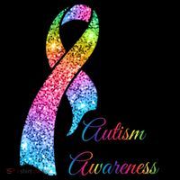 Autism Awareness Sparkle Glitter Ribbon 16 in Basic Backpack
