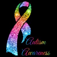 Autism Awareness Sparkle Glitter Ribbon Baby Bodysuit