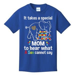 Autism Awareness Shirt Gifts for Mom Elephant Autism Mom Kids T-Shirt