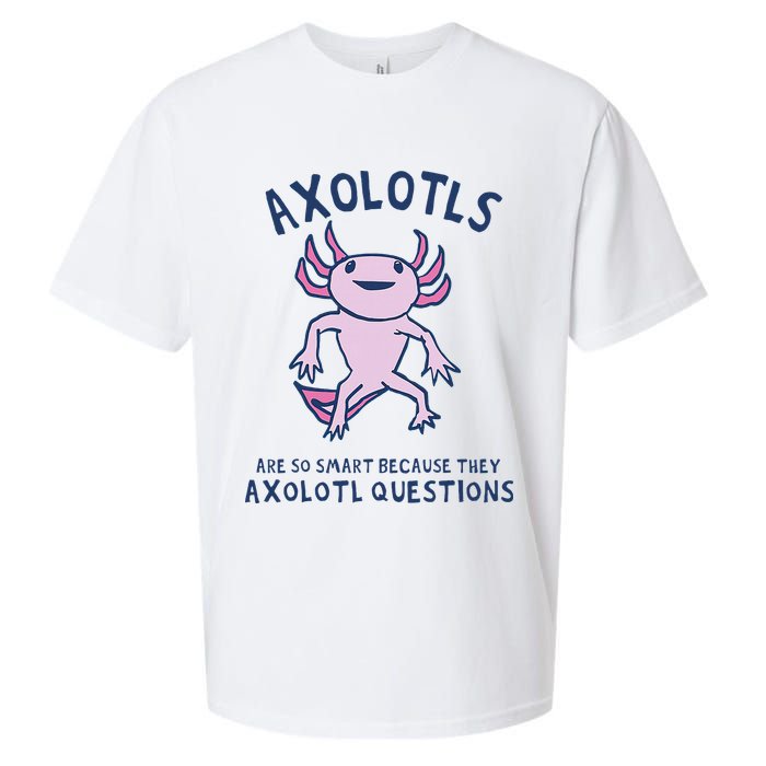 Axolotls Are So Smart Because They Axolotl Questions Sueded Cloud Jersey T-Shirt