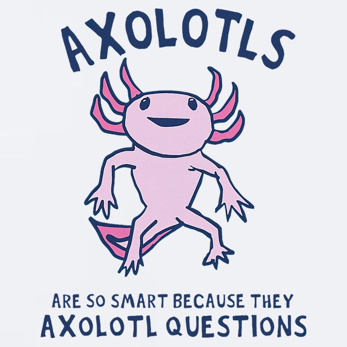 Axolotls Are So Smart Because They Axolotl Questions Sueded Cloud Jersey T-Shirt