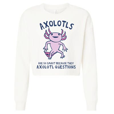 Axolotls Are So Smart Because They Axolotl Questions Cropped Pullover Crew