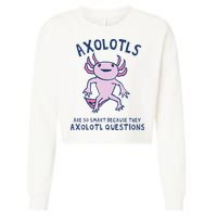 Axolotls Are So Smart Because They Axolotl Questions Cropped Pullover Crew