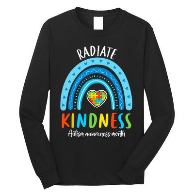 Autism Awareness Special Ed Teacher Radiate Kindness Rainbow Long Sleeve Shirt