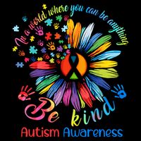 Autism Awareness Sunflower Be Kind Autism Month Autism Support Women's V-Neck T-Shirt