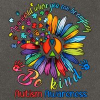 Autism Awareness Sunflower Be Kind Autism Month Autism Support Cotton Canvas Backpack