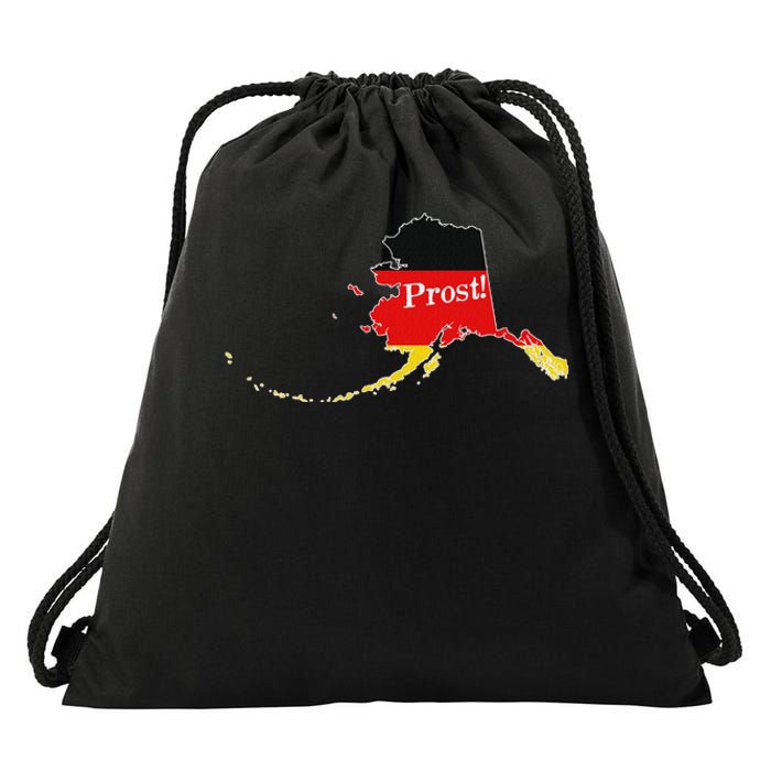 Alaska Ak Squad Drinking Prost Beer German Flag Oktoberfest Drawstring Bag