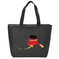 Alaska Ak Squad Drinking Prost Beer German Flag Oktoberfest Zip Tote Bag