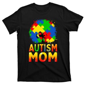 Autism Awareness Strong Mom Afro Mother T-Shirt