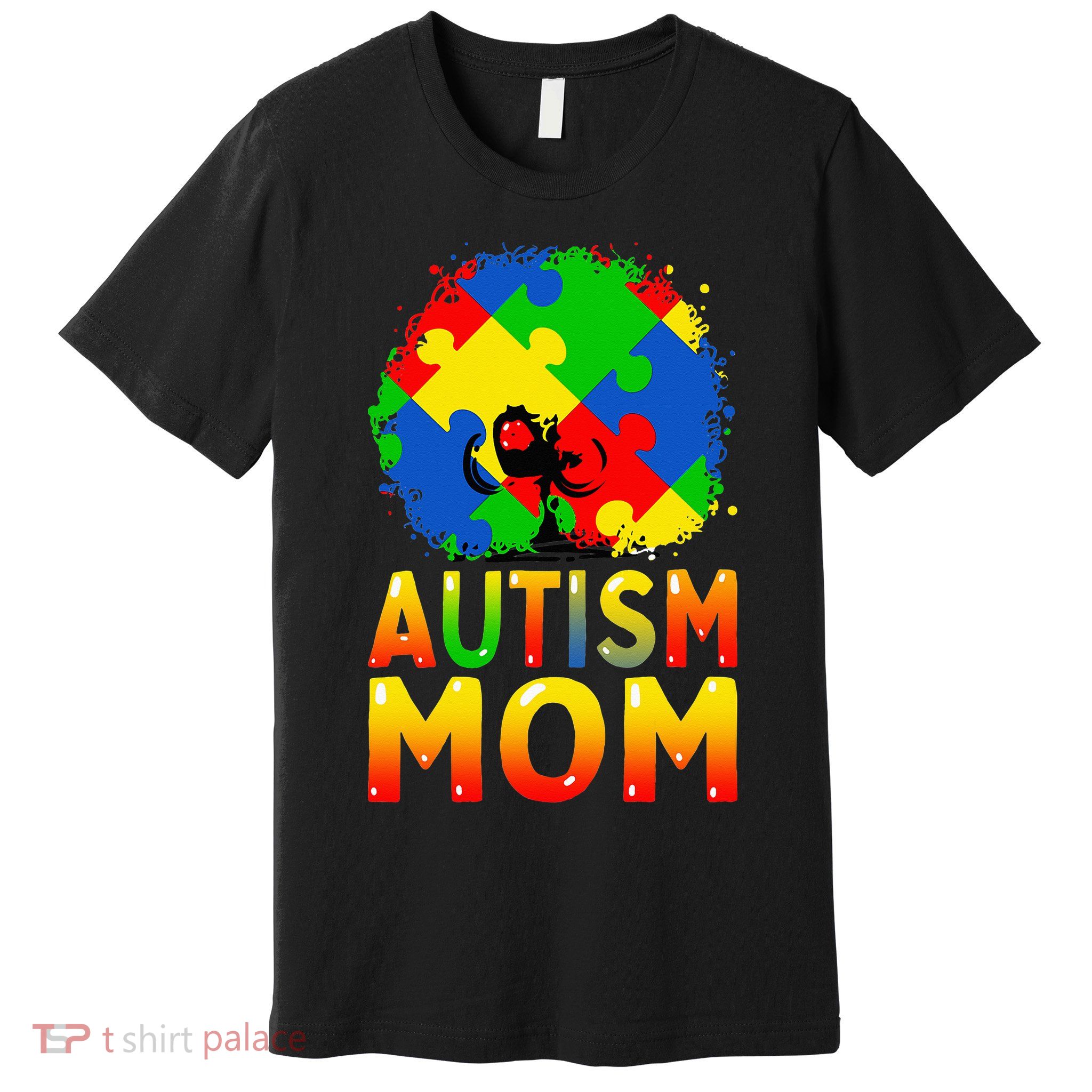 Autism Awareness Strong Mom Afro Mother Premium T-Shirt
