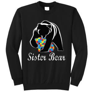 Autism Awareness Sister Bear Support Autistic Adults Sweatshirt