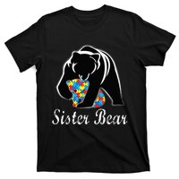 Autism Awareness Sister Bear Support Autistic Adults T-Shirt