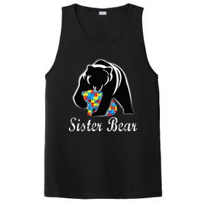 Autism Awareness Sister Bear Support Autistic Adults PosiCharge Competitor Tank