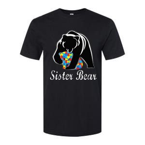 Autism Awareness Sister Bear Support Autistic Adults Softstyle CVC T-Shirt