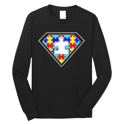 Autism Awareness Superhero Autism Gifts Boys Teacher Moms  Long Sleeve Shirt