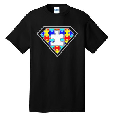 Autism Awareness Superhero Autism Gifts Boys Teacher Moms  Tall T-Shirt