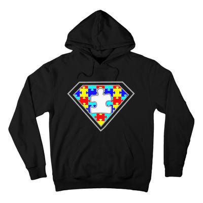 Autism Awareness Superhero Autism Gifts Boys Teacher Moms  Tall Hoodie