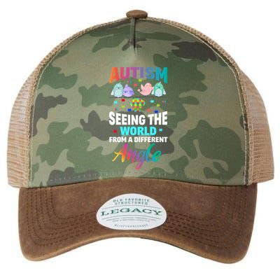 Autism Awareness Seeing The World From A Different Angle Gift Legacy Tie Dye Trucker Hat