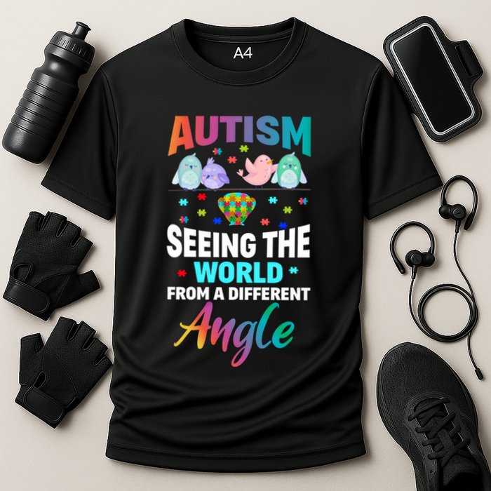 Autism Awareness Seeing The World From A Different Angle Gift Cooling Performance Crew T-Shirt