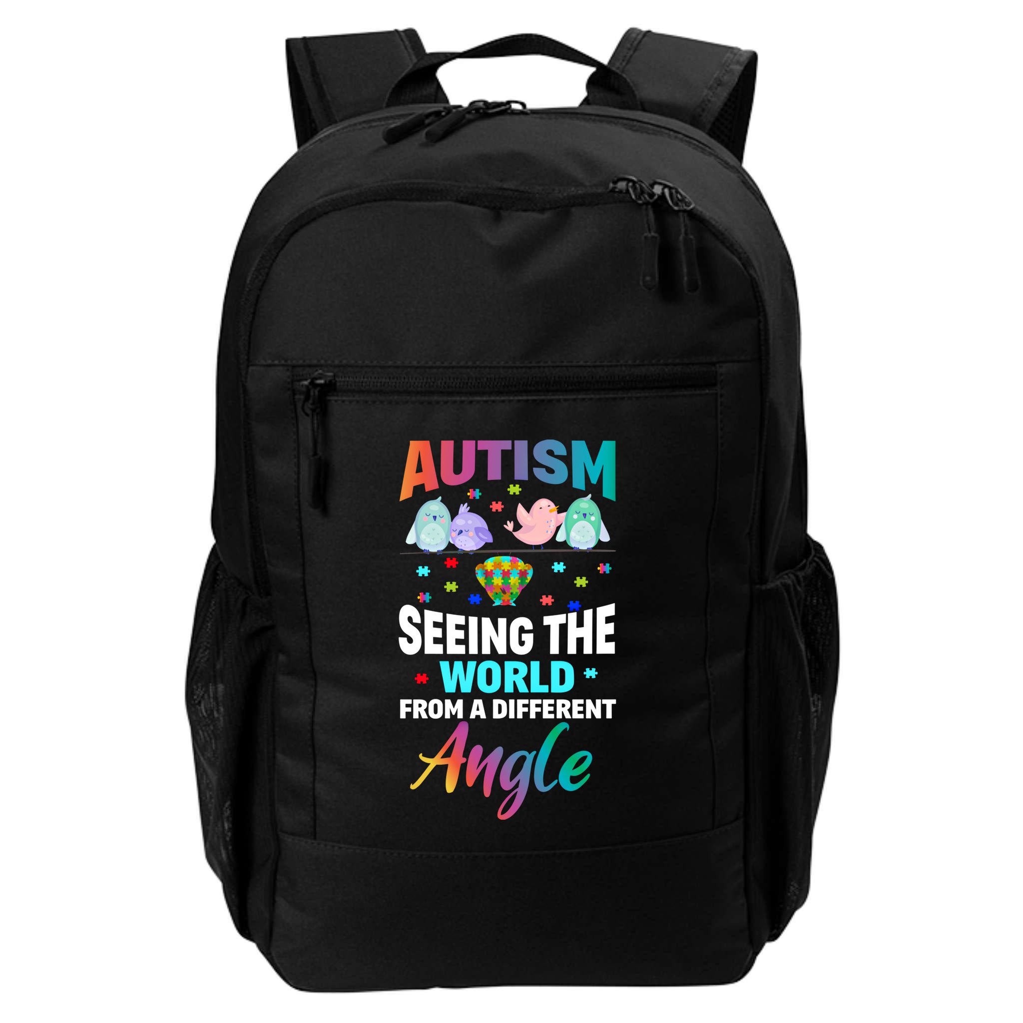 Autism Awareness Seeing The World From A Different Angle Gift Backpack