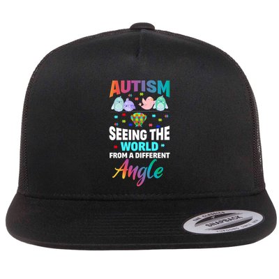 Autism Awareness Seeing The World From A Different Angle Gift Flatbill Hat
