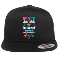 Autism Awareness Seeing The World From A Different Angle Gift Flat Bill Trucker Hat